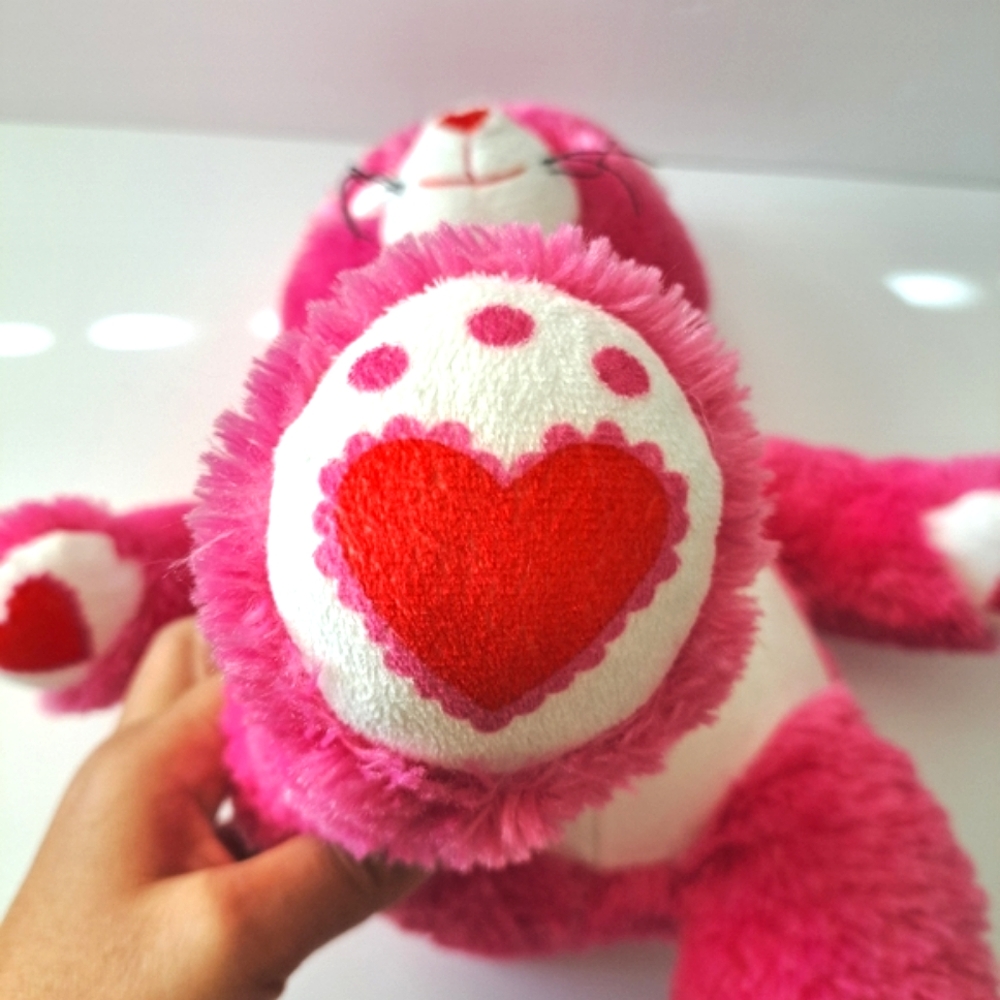 Build-A-Bear 2011 Kisses Fur You Hot Pink & White Kitty Plush Stuffed Cat 17" - Picture 10 of 14